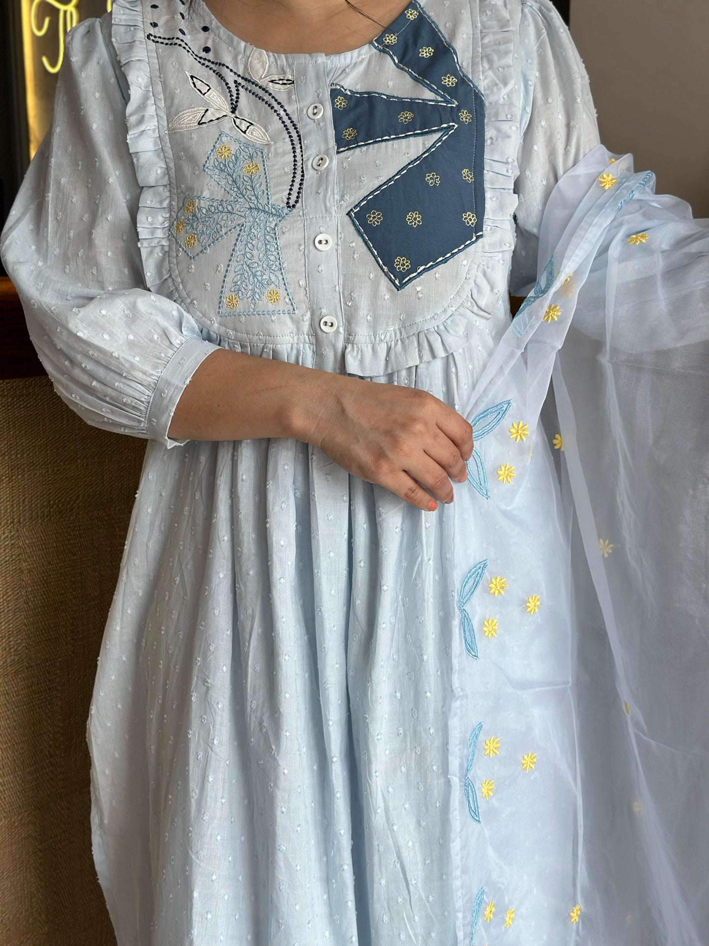 Cotton A line Suit set