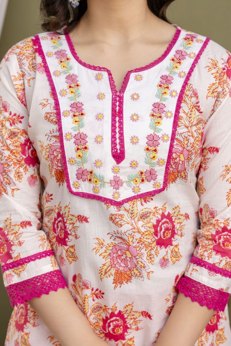 Floral cotton suit set