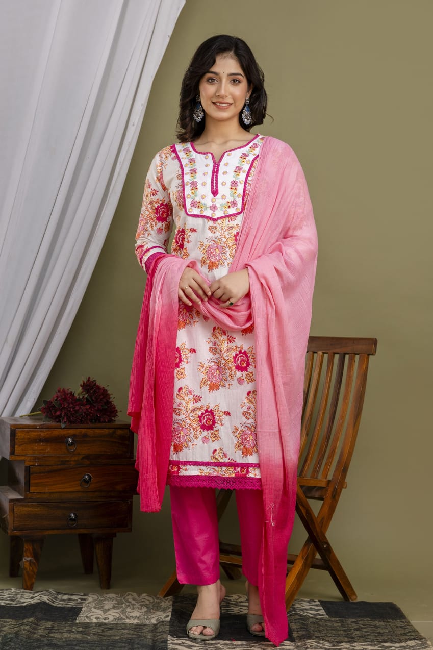 Floral cotton suit set