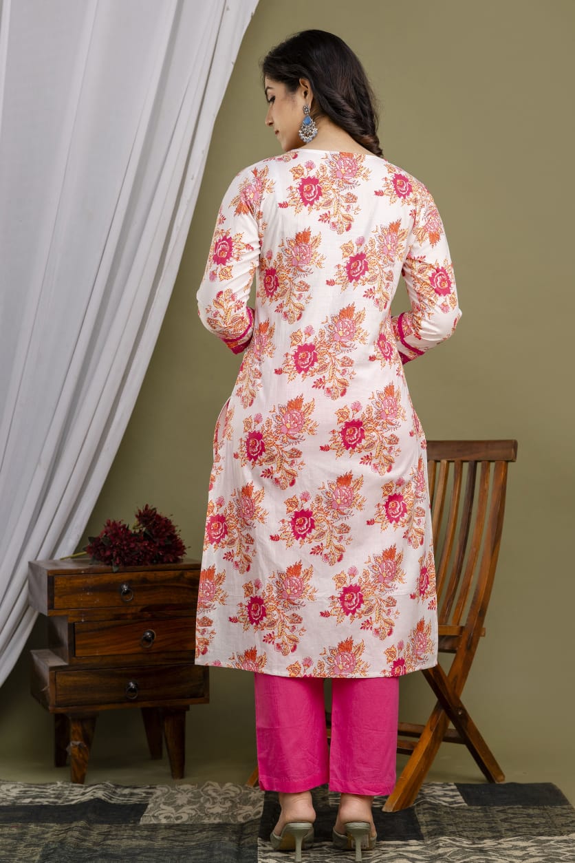 Floral cotton suit set