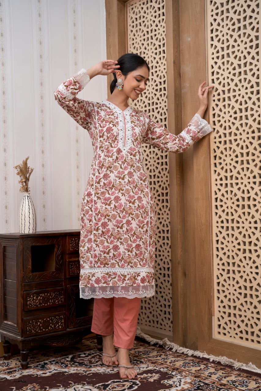 Floral Cotton suit set