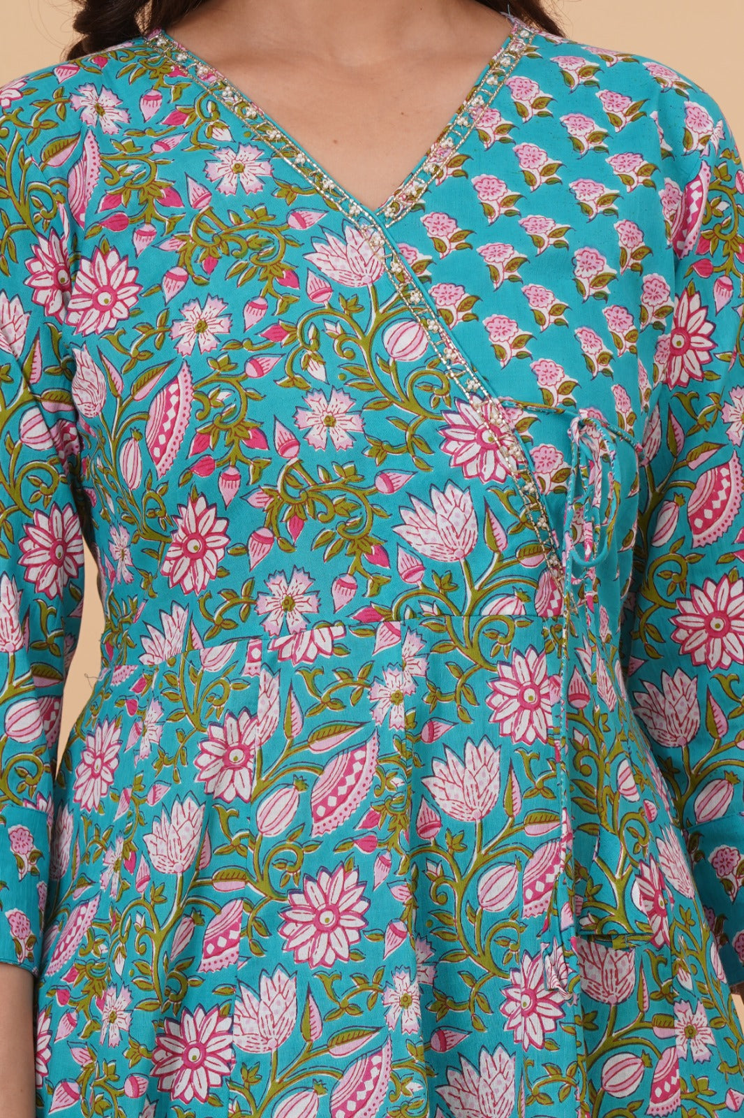 Blue cotton suit set