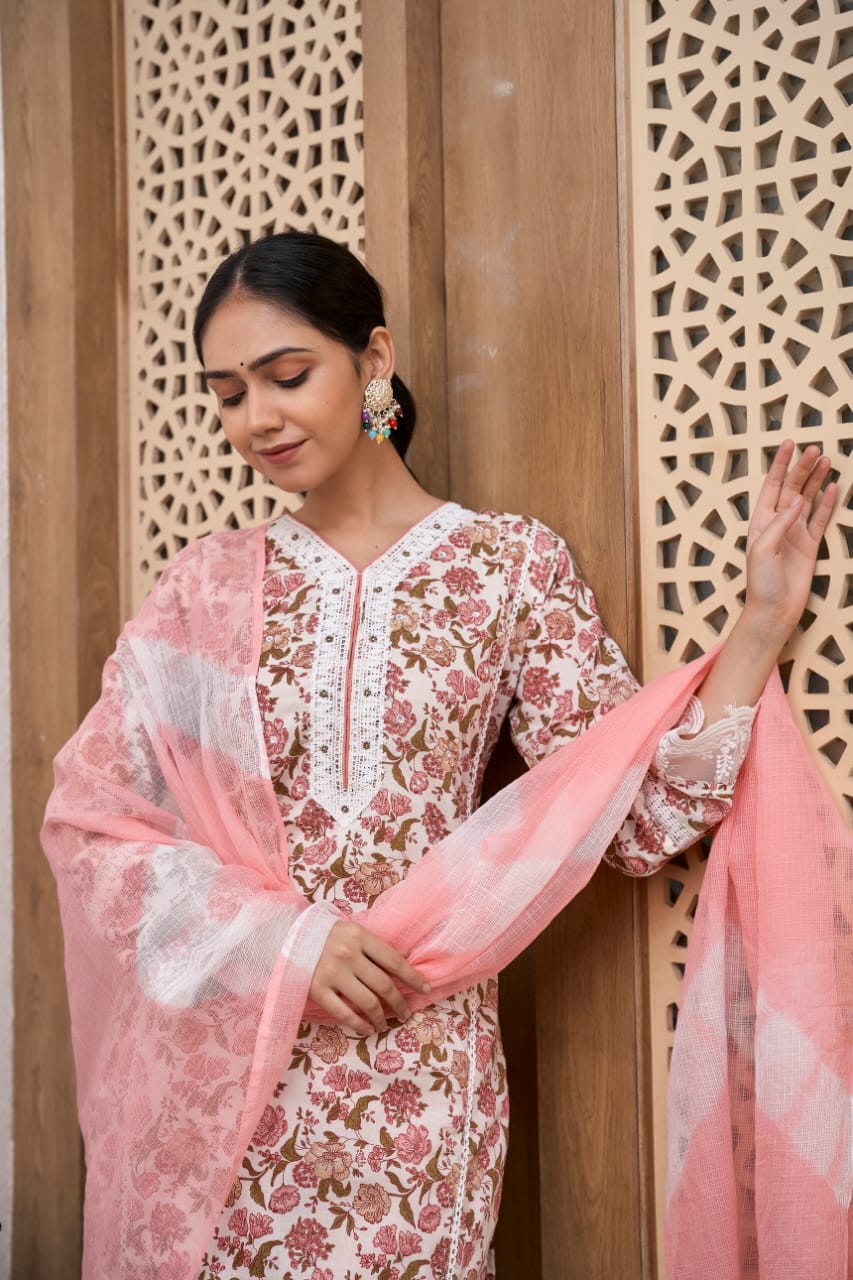 Floral Cotton suit set