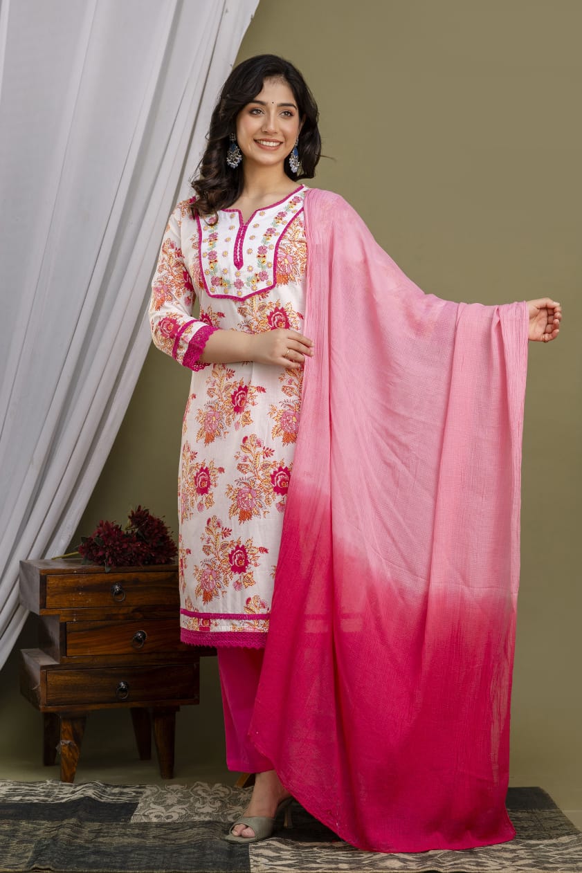 Floral cotton suit set